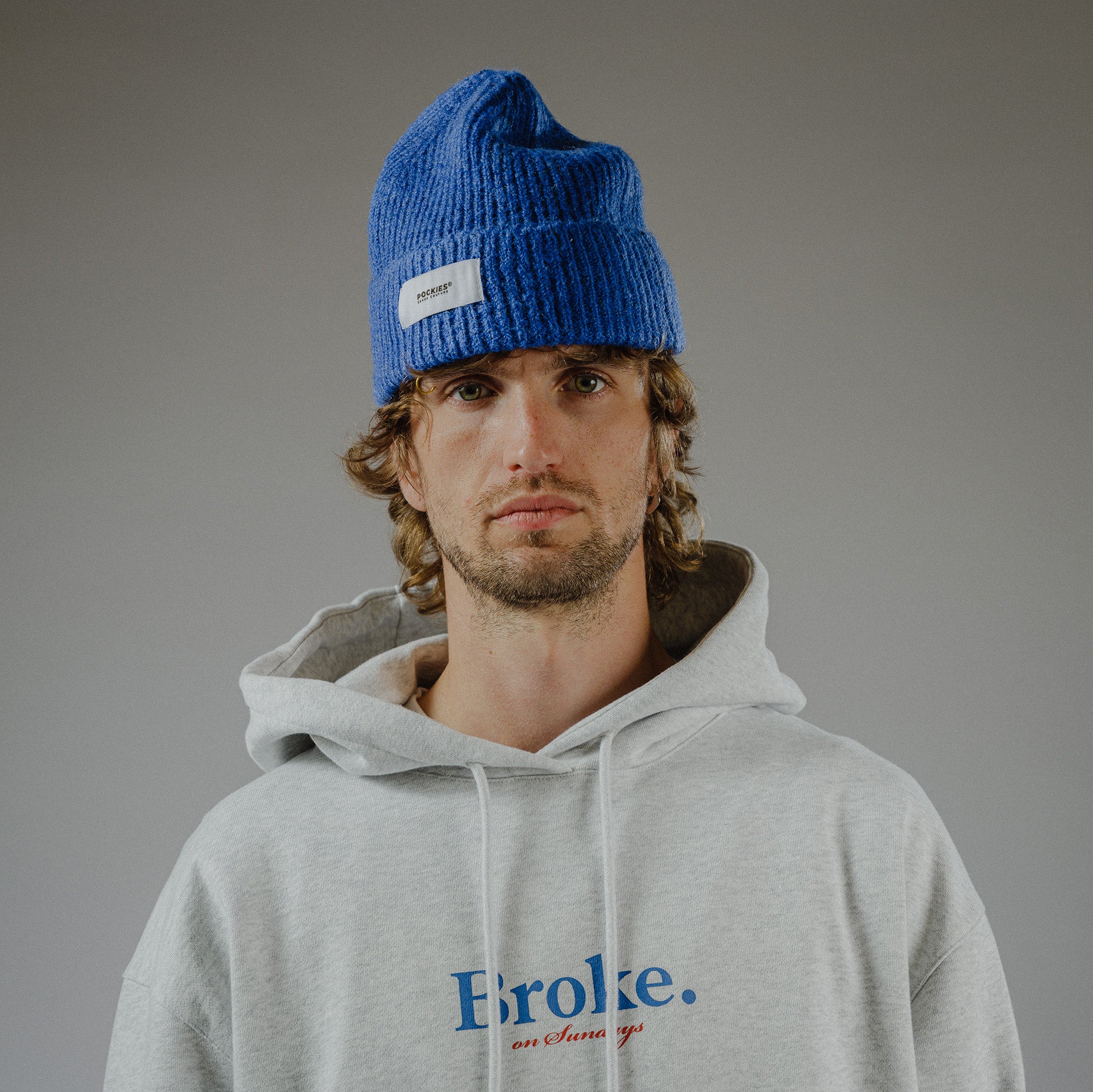 Bold Logo Beanie - Blue