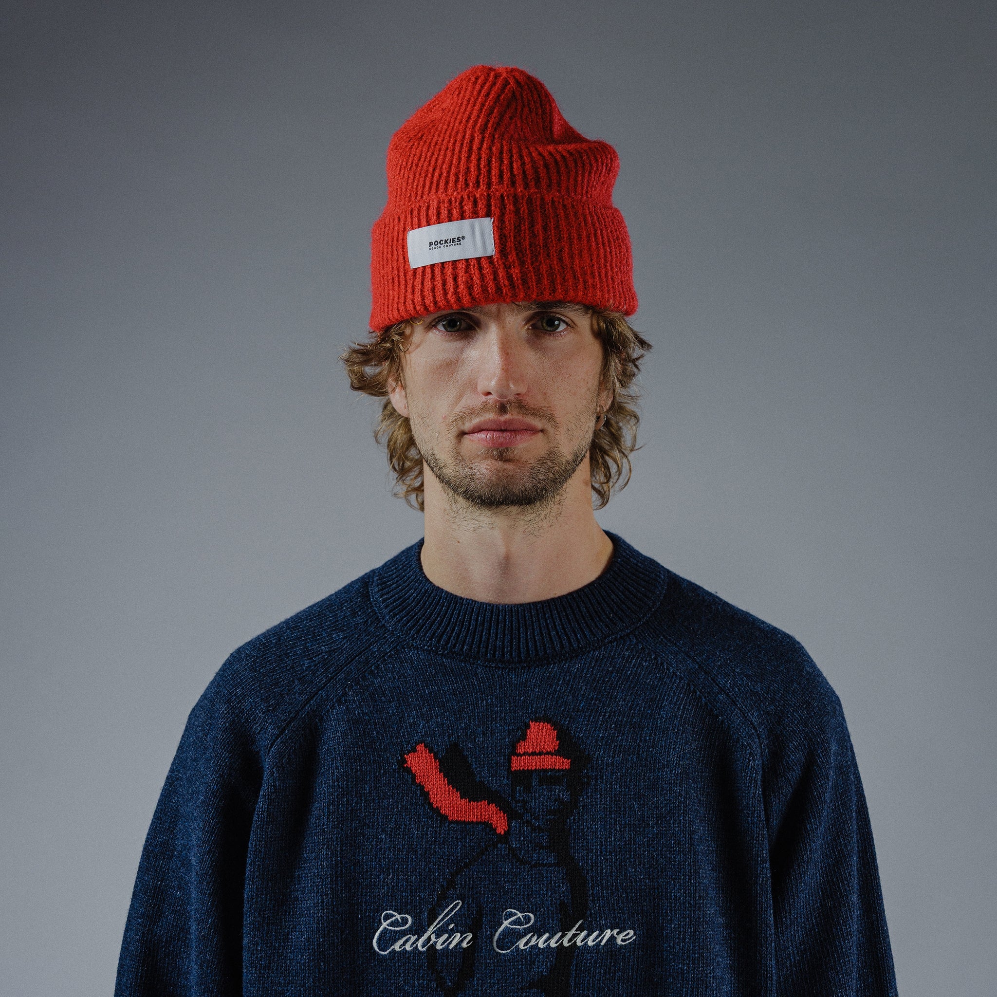 Bold Logo Beanie - Red