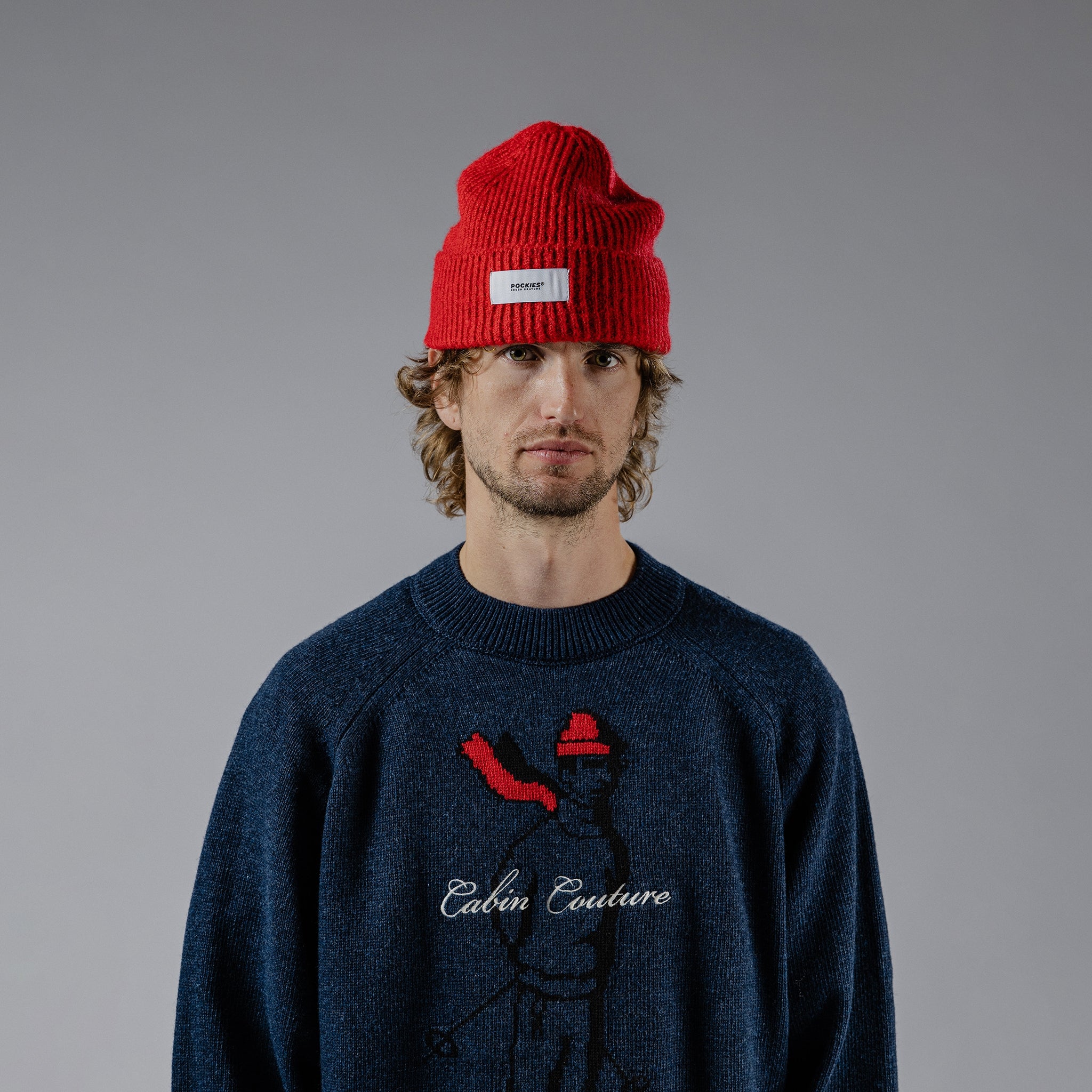 Bold Logo Beanie - Red