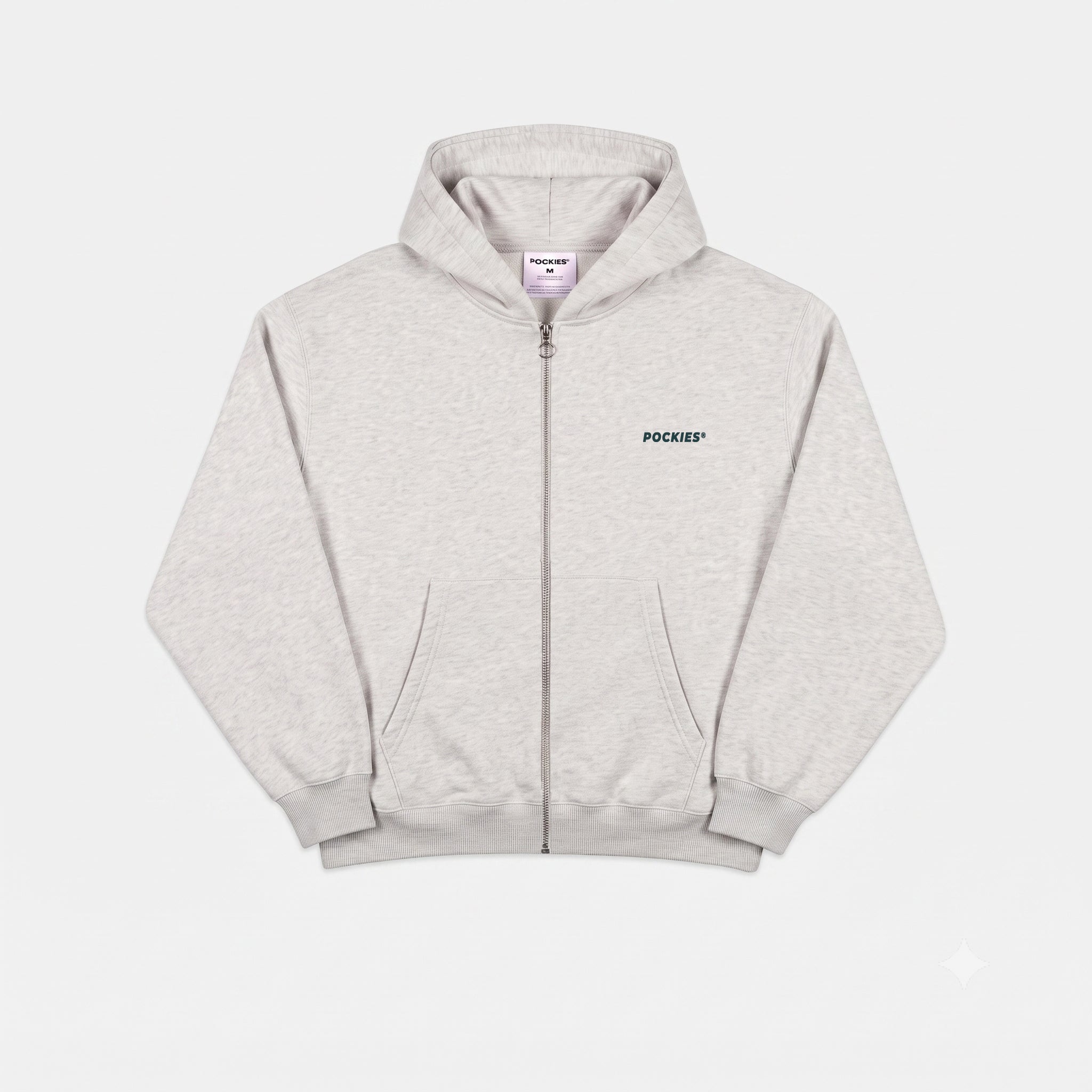 C.C. Zip Hoodie - Grey Melange