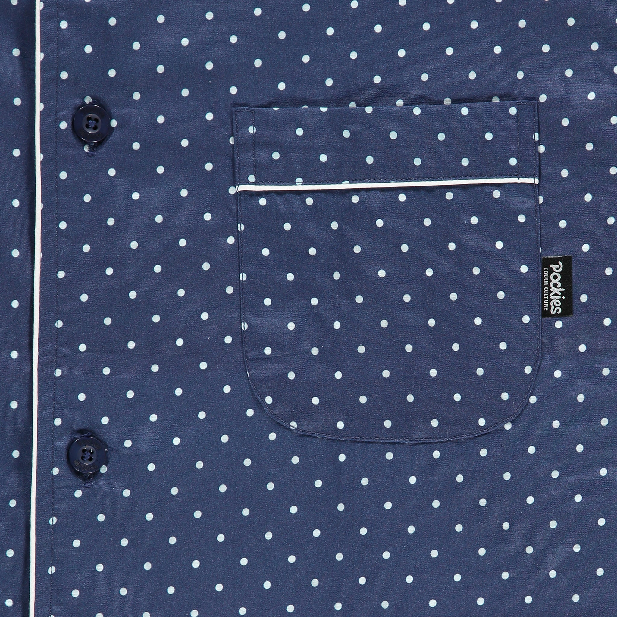 Navy Dots Pyjama Shirt